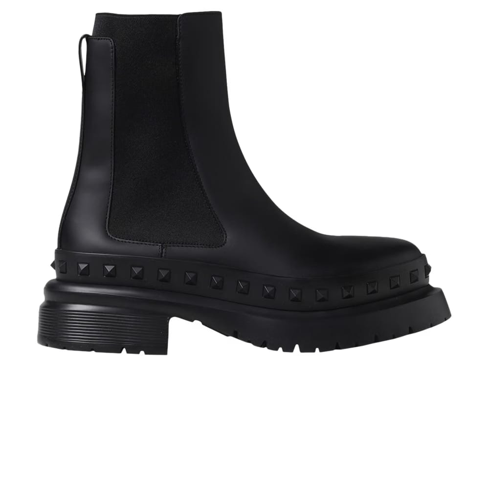Valentino Rockstud M-Way Ankle Boot Black