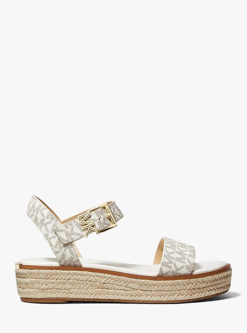 Michael Kors Richie Signature Logo Platform Espadrille Sandal