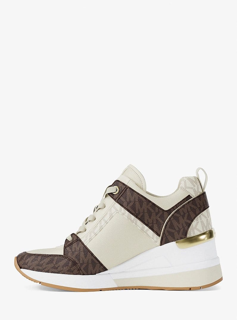 Michael Kors Georgie Signature Logo Wedge Trainer