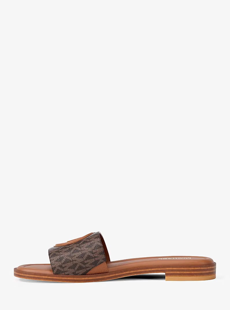 Michael Kors Carissa Signature Logo Slide Sandal