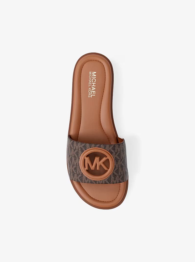 Michael Kors Carissa Signature Logo Slide Sandal
