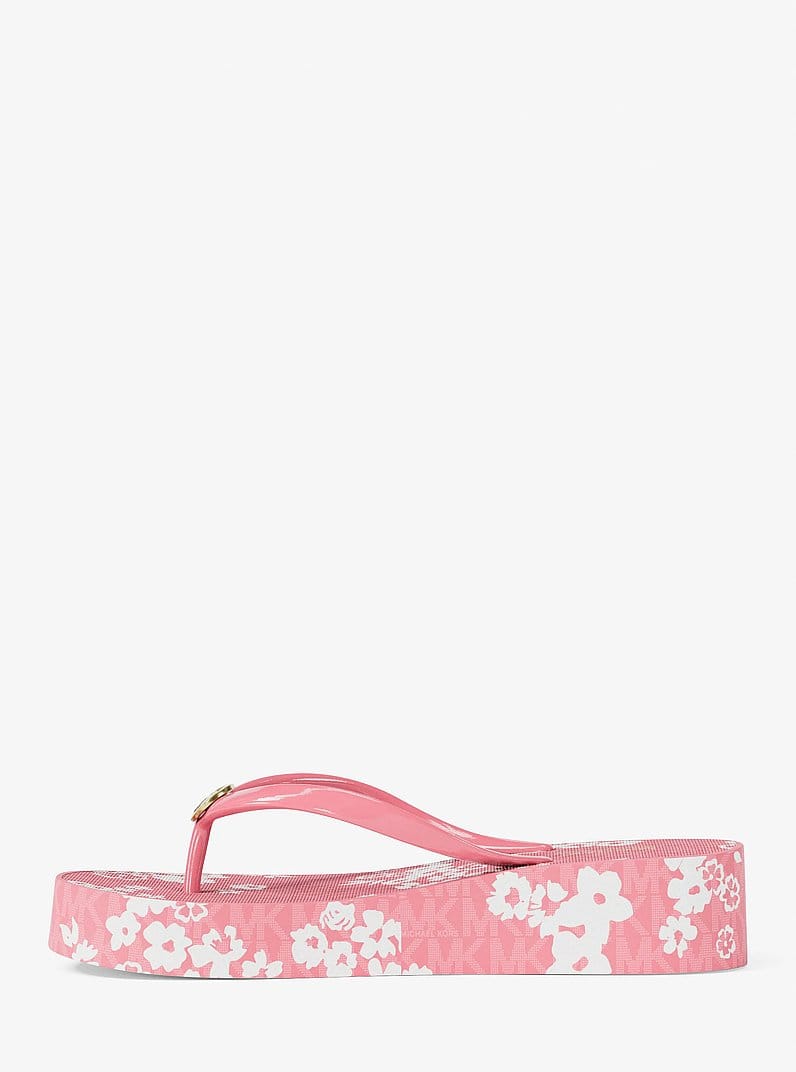 Michael Kors Bedford Printed Signature Logo Flip Flop