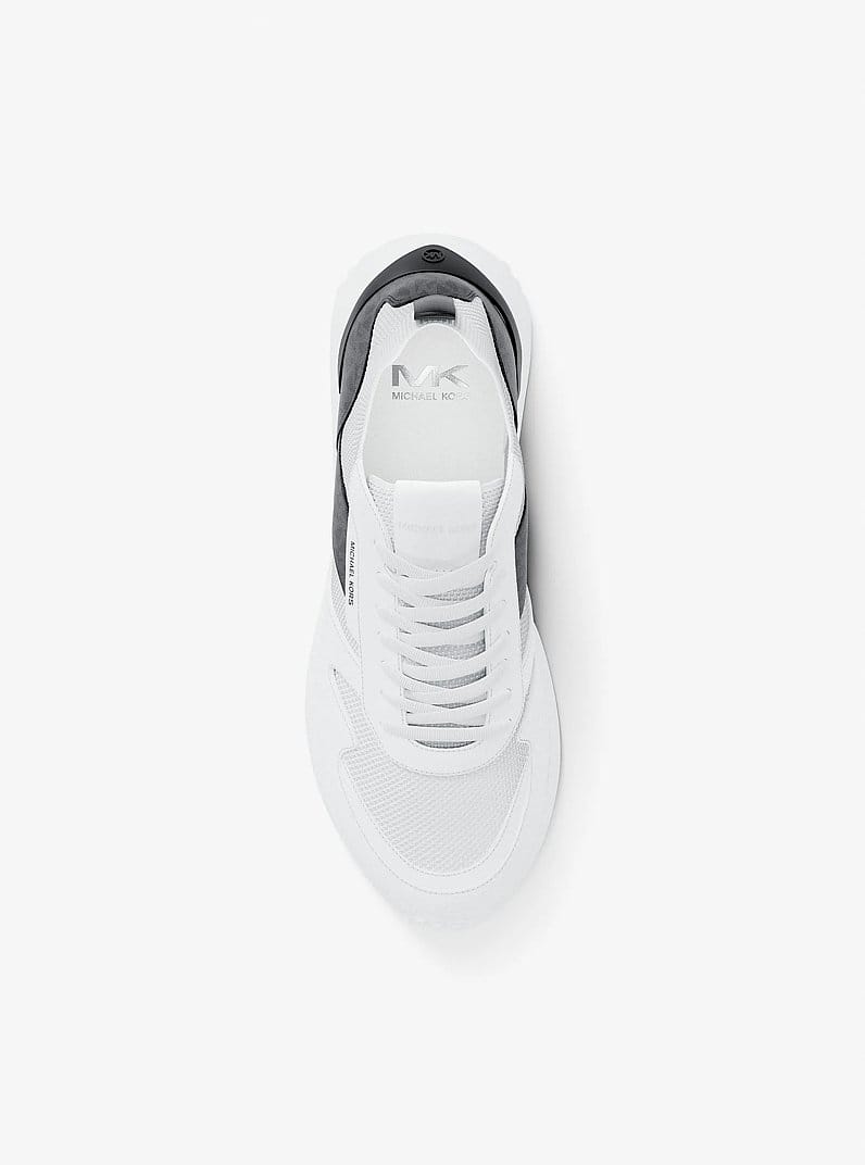 Michael Kors Dax Stretch Knit and Signature Logo Trainer