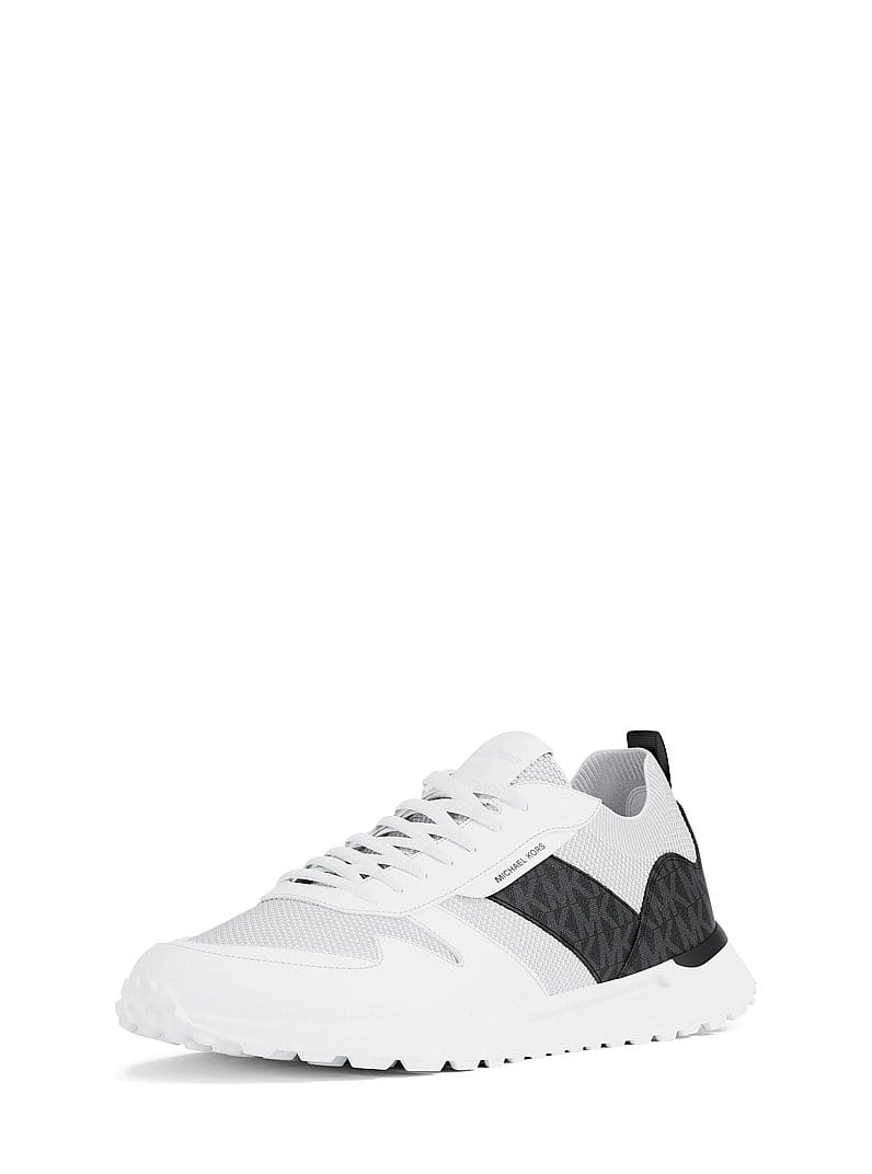 Michael Kors Dax Stretch Knit and Signature Logo Trainer