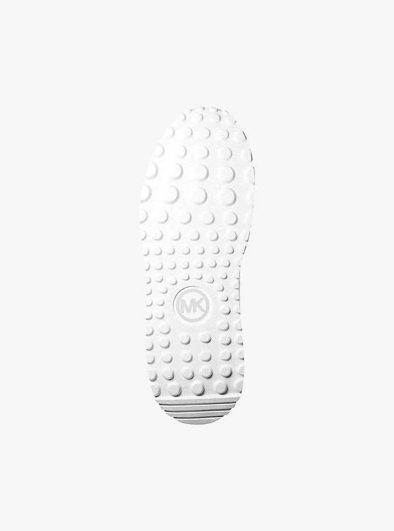 Michael Kors Dax Pebbled Leather and Logo Trainer