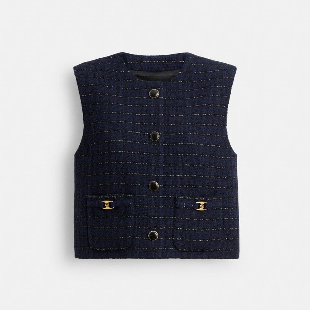 Coach Heritage C Boucle Vest Navy