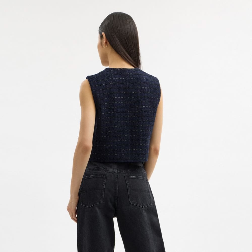 Coach Heritage C Boucle Vest Navy