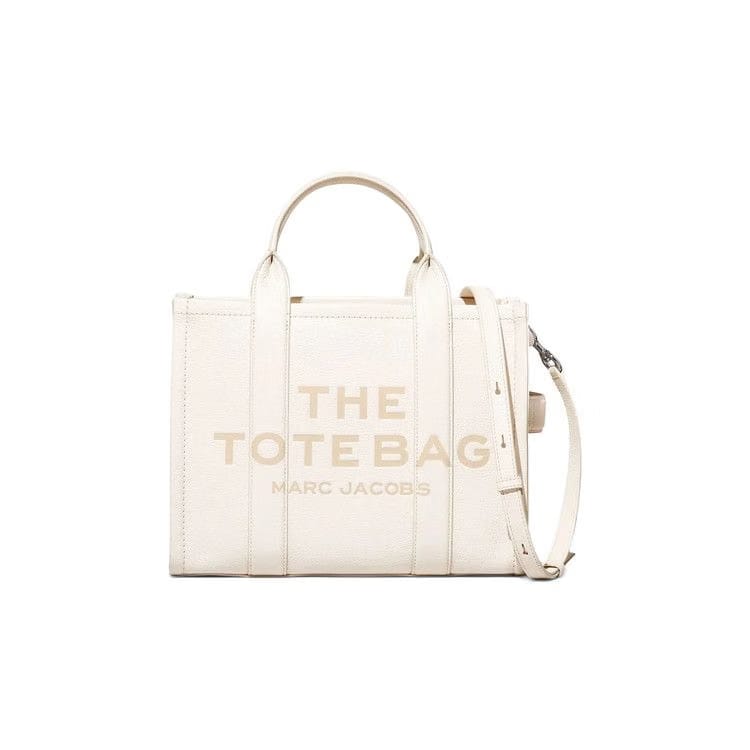 Marc Jacobs The Leather Medium Tote Cotton/Sil