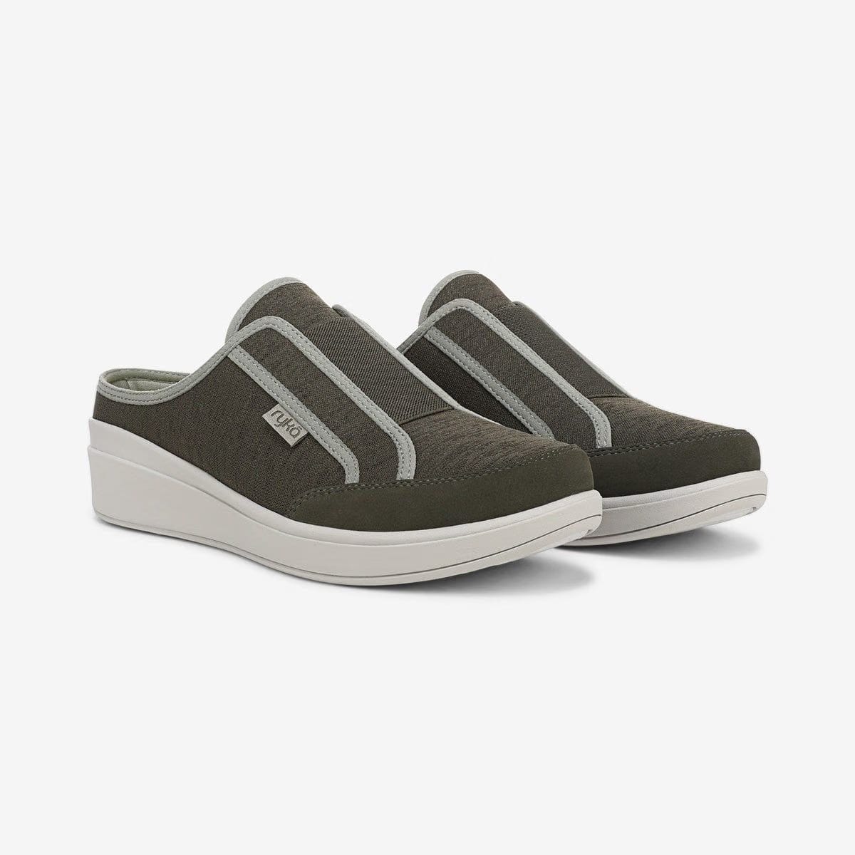 Ryka Lounge Slip On Mule Alpine Green Fabric Women's