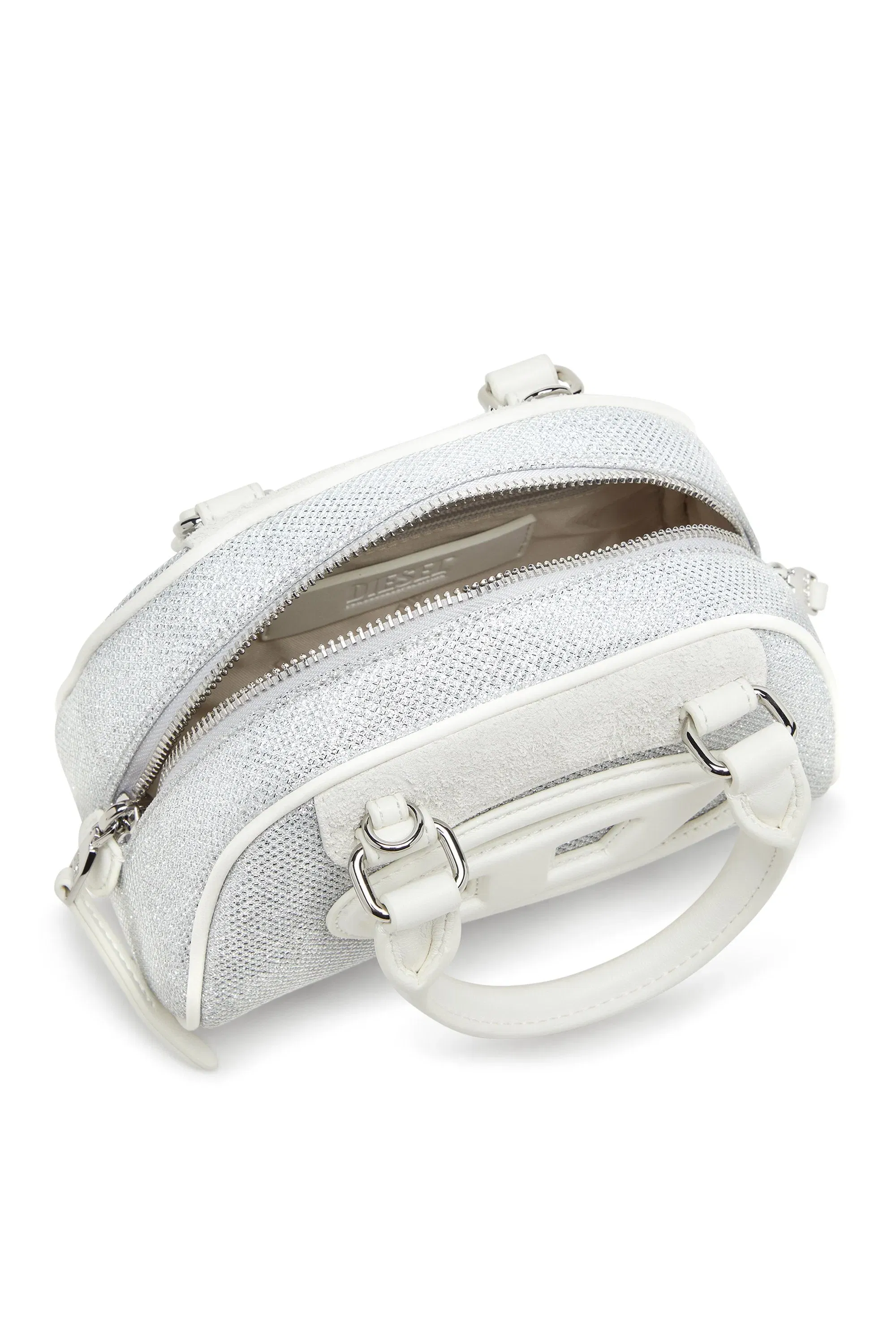 Diesel 1Dr Dome Crossbody White/Grey
