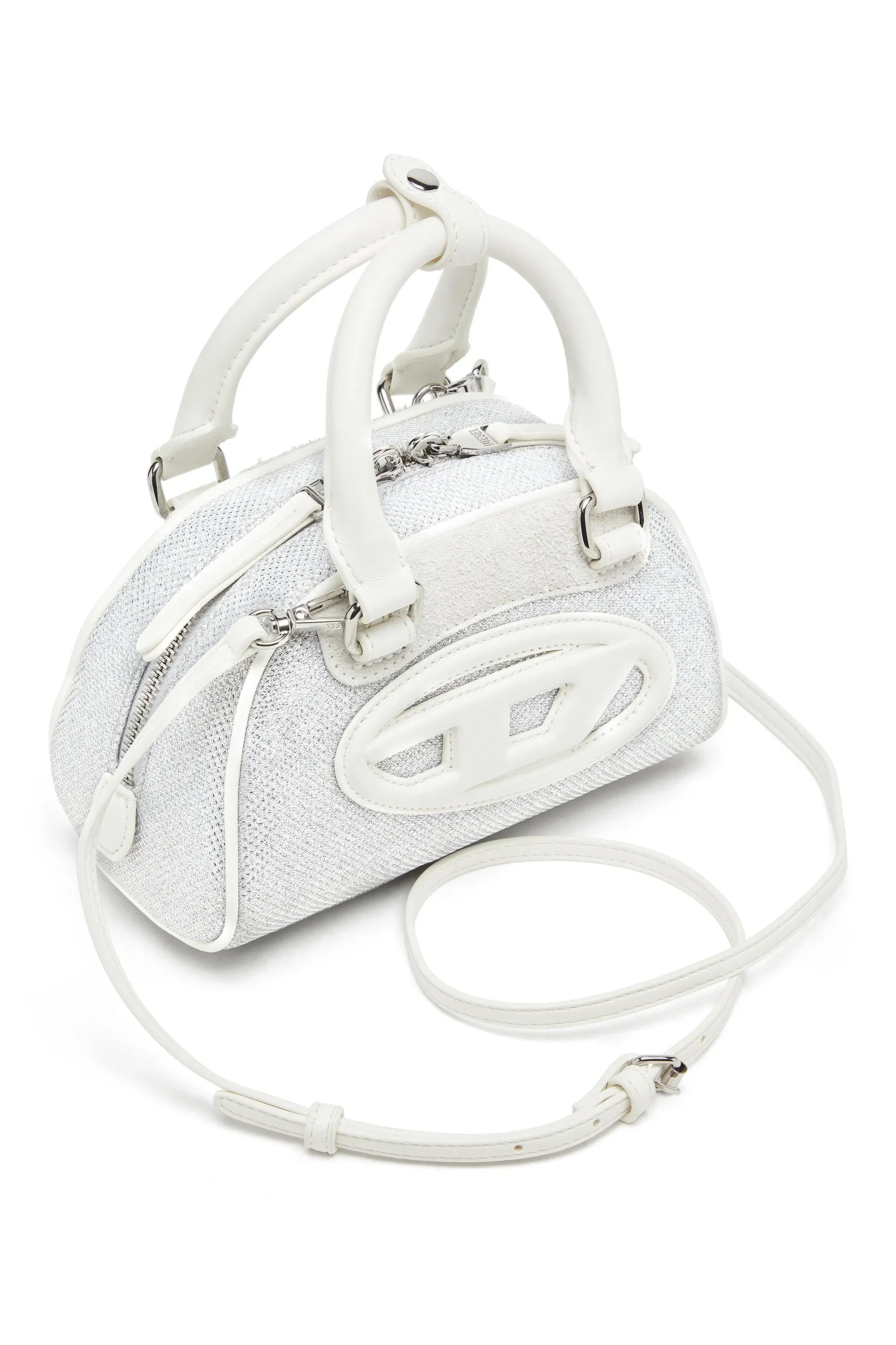 Diesel 1Dr Dome Crossbody White/Grey