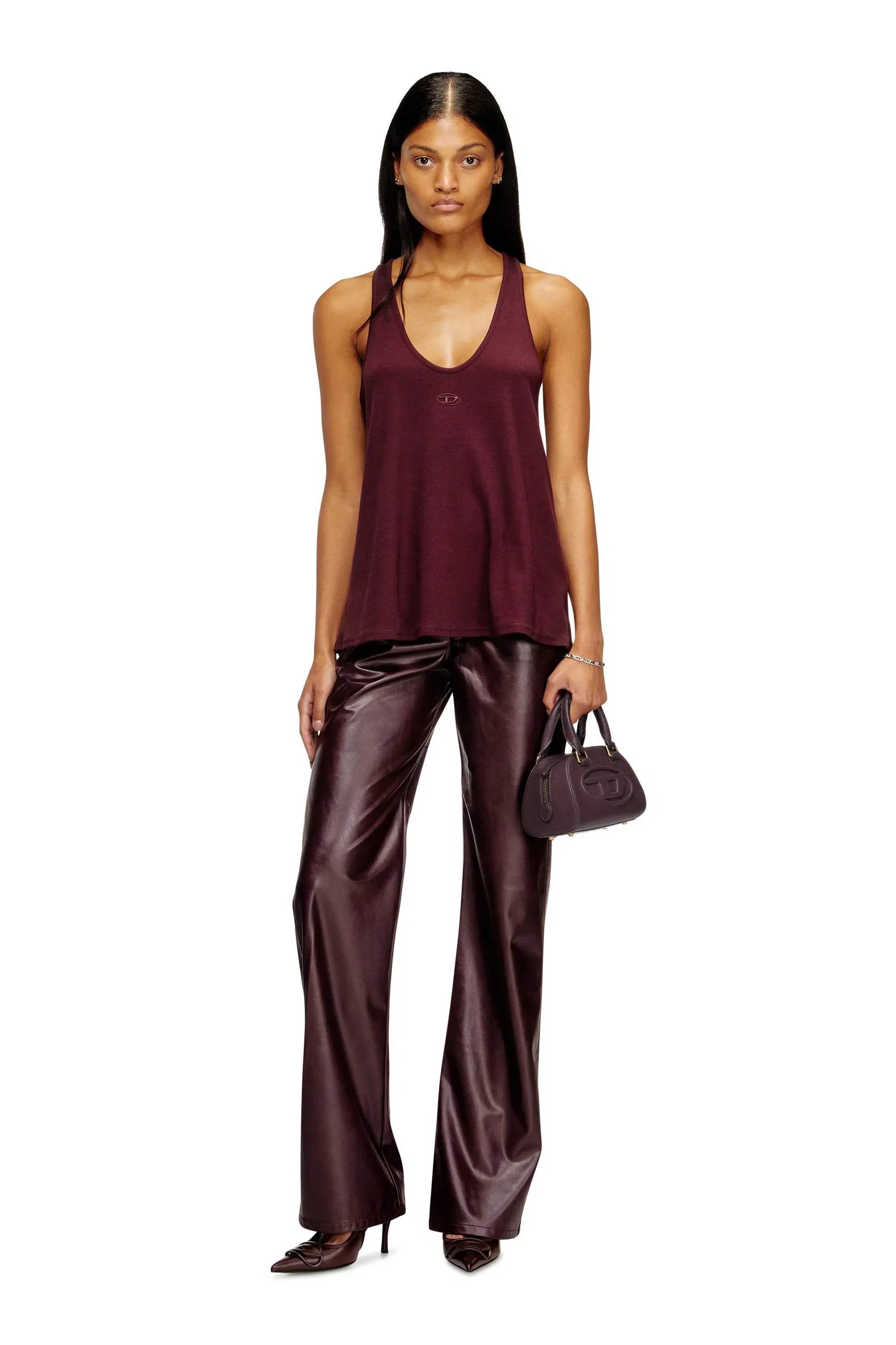 Diesel 1Dr Dome Crossbody Burgundy
