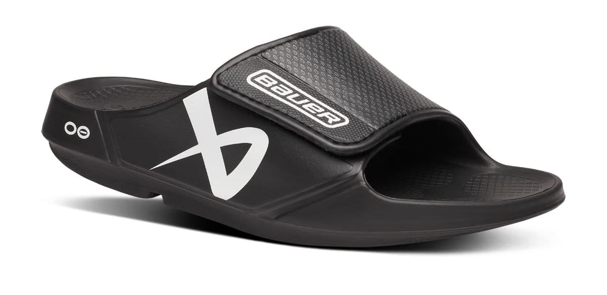 Oofos Men's Limited Sport Flex Slide Bauer Black