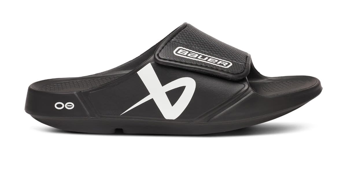 Oofos Men's Limited Sport Flex Slide Bauer Black