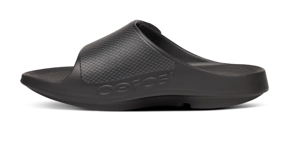 Oofos Men's Limited Sport Flex Slide Bauer Black