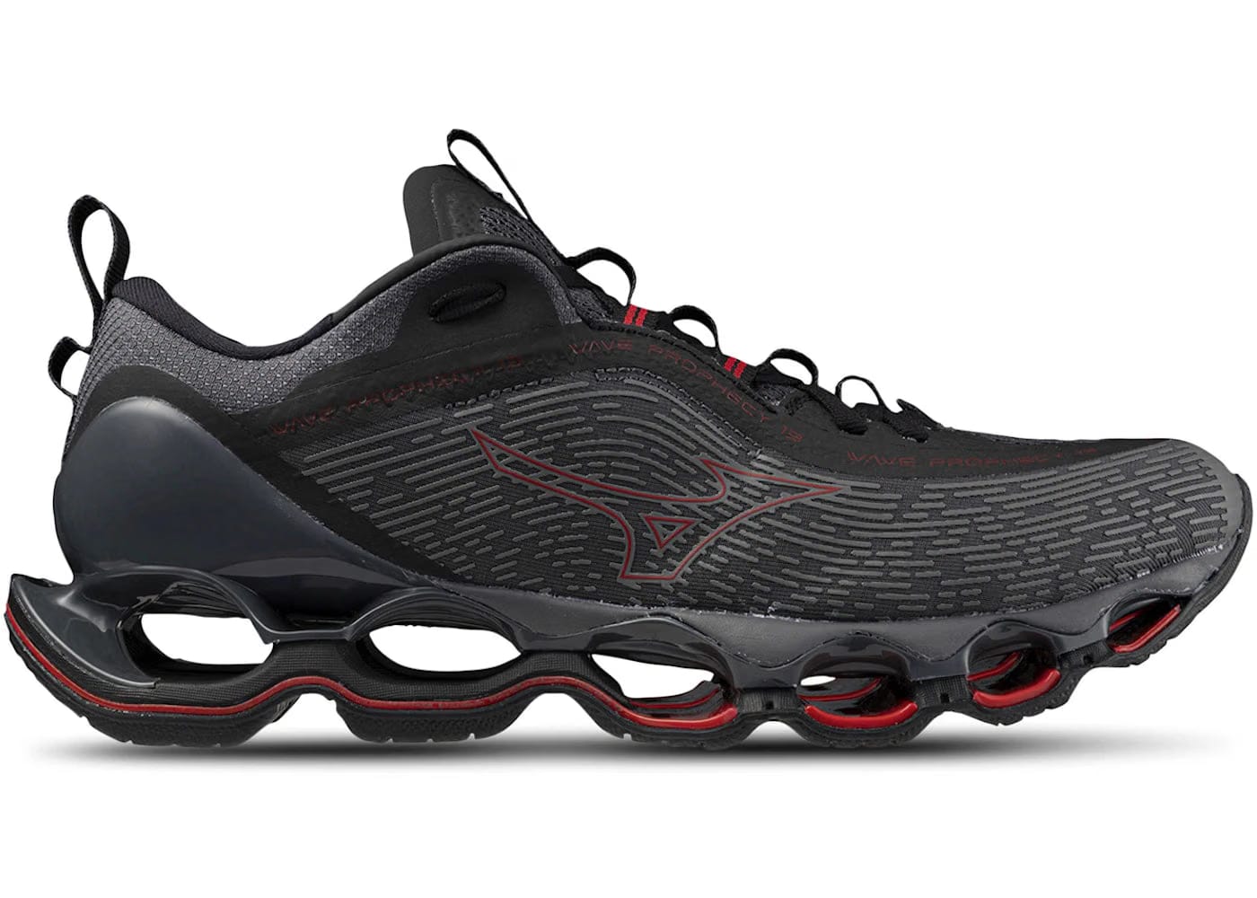 Mizuno Wave Prophecy 13 Dark Grey Red