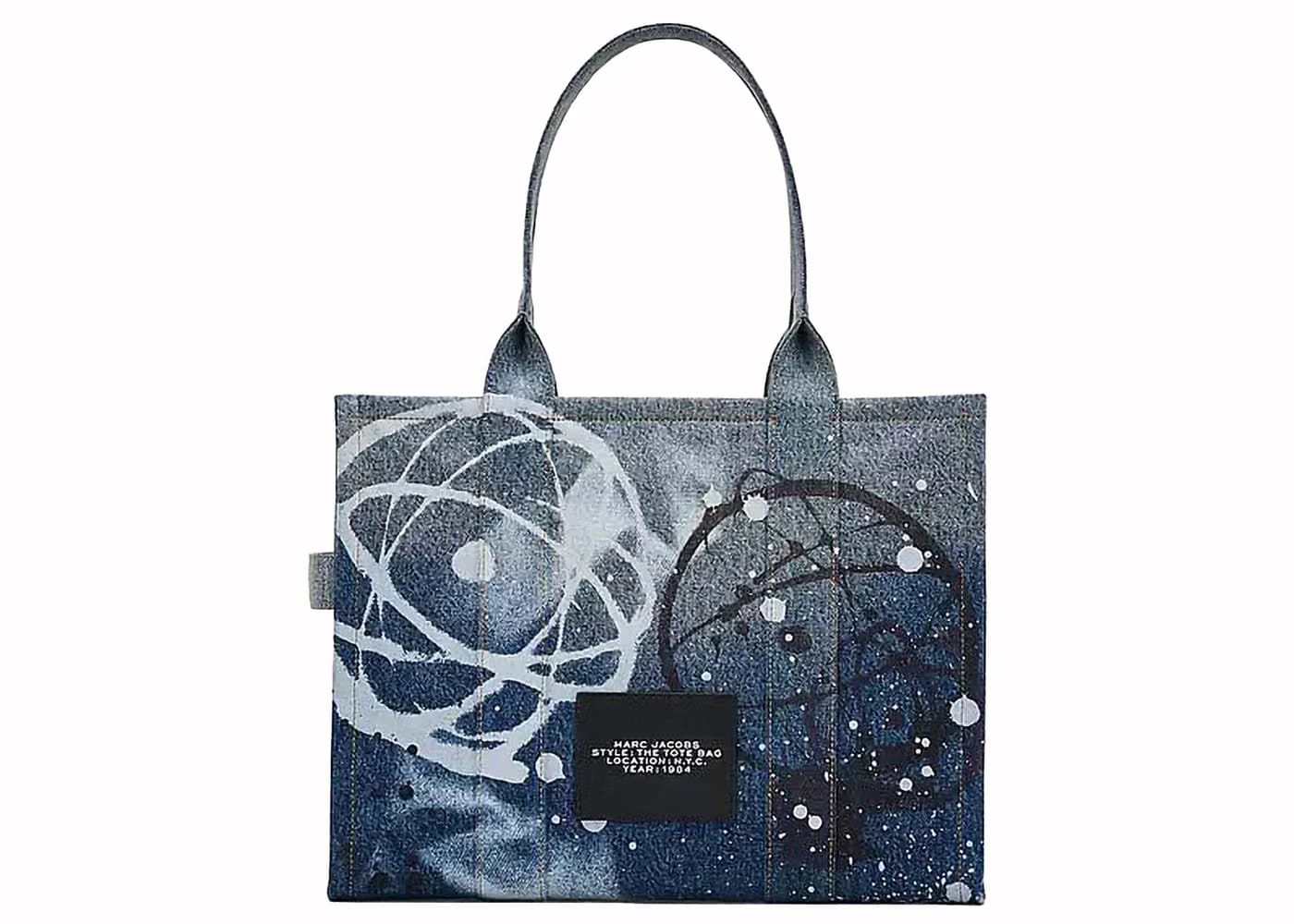 Marc Jacobs x Futura Denim Large Tote Bag Multicolor
