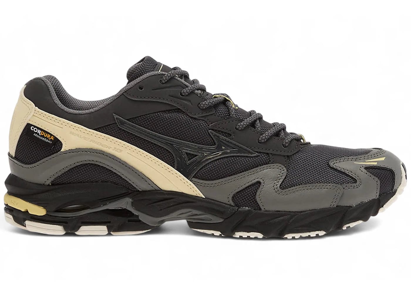 Mizuno Wave Rider 10 Cordura Black Sand Quiet Shade Banana