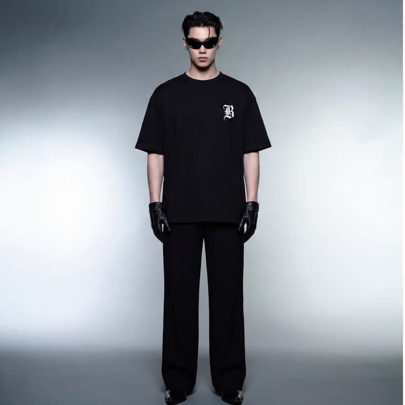 Amex Rolex Relax Black Oversized T-Shirt