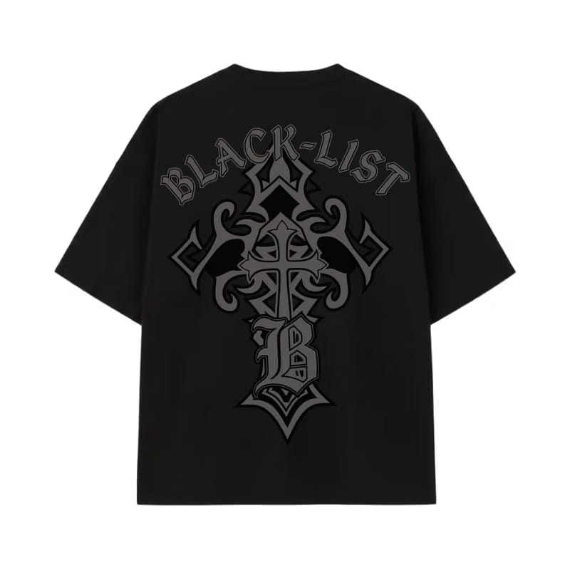 Blacklist Crosses Black Oversized T-Shirt