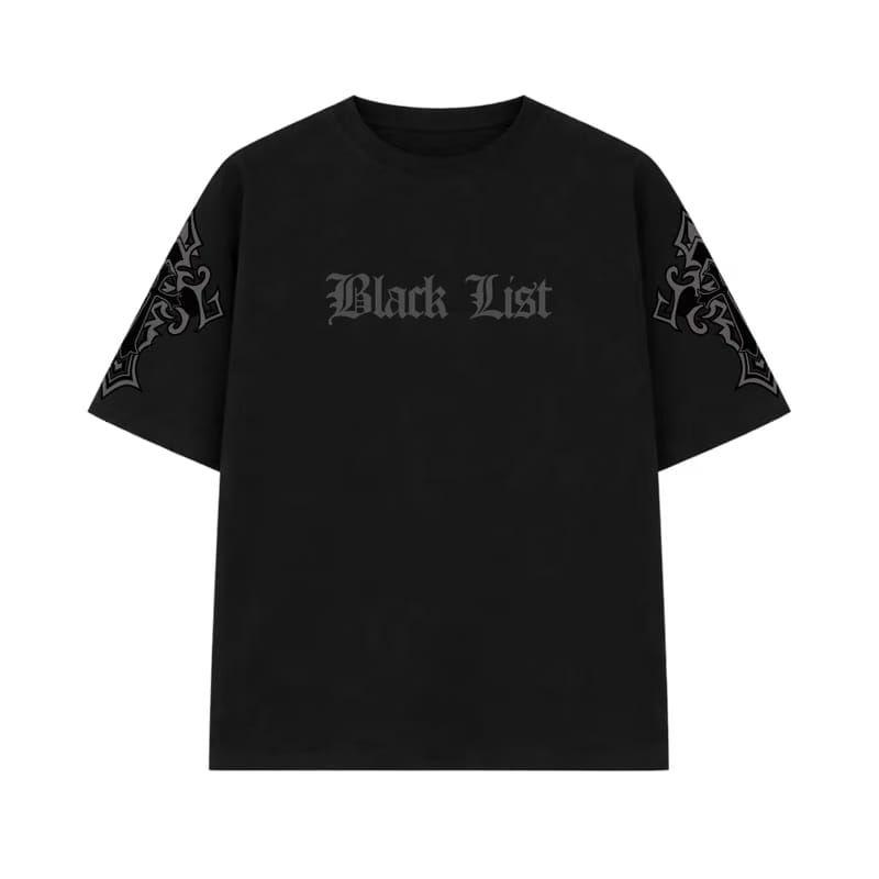Blacklist Crosses Black Oversized T-Shirt