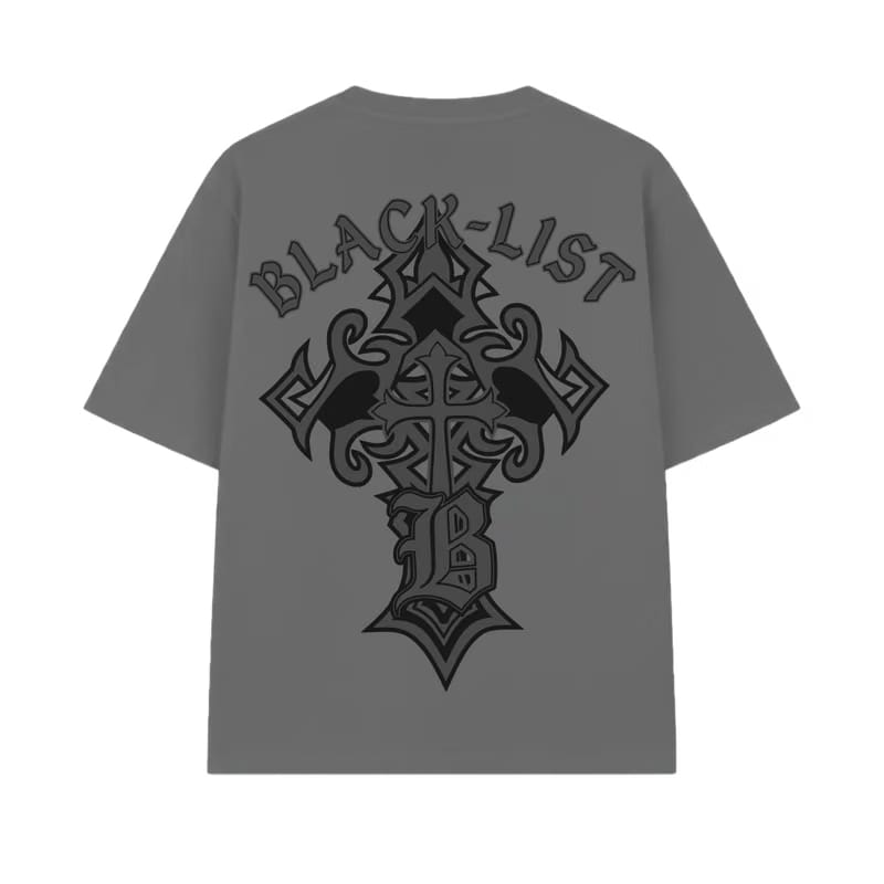 Blacklist Crosses Grey Oversized T-Shirt
