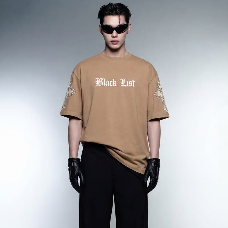Blacklist Crosses Sand Oversized T-Shirt