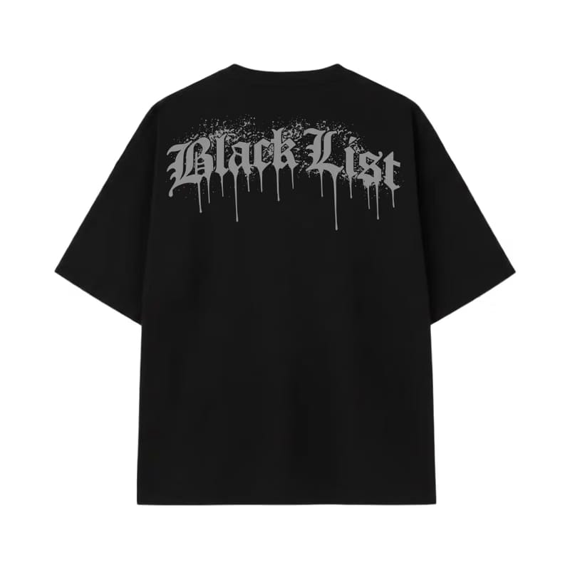 Blacklist Drip Grey Oversized T-Shirt