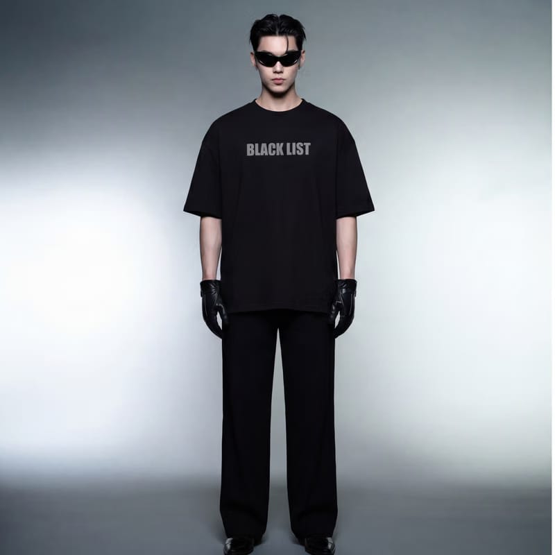 Blacklist Drip Grey Oversized T-Shirt