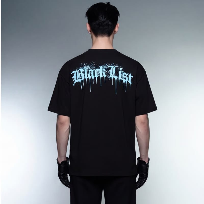 Blacklist Drip Ice Blue Oversized T-Shirt