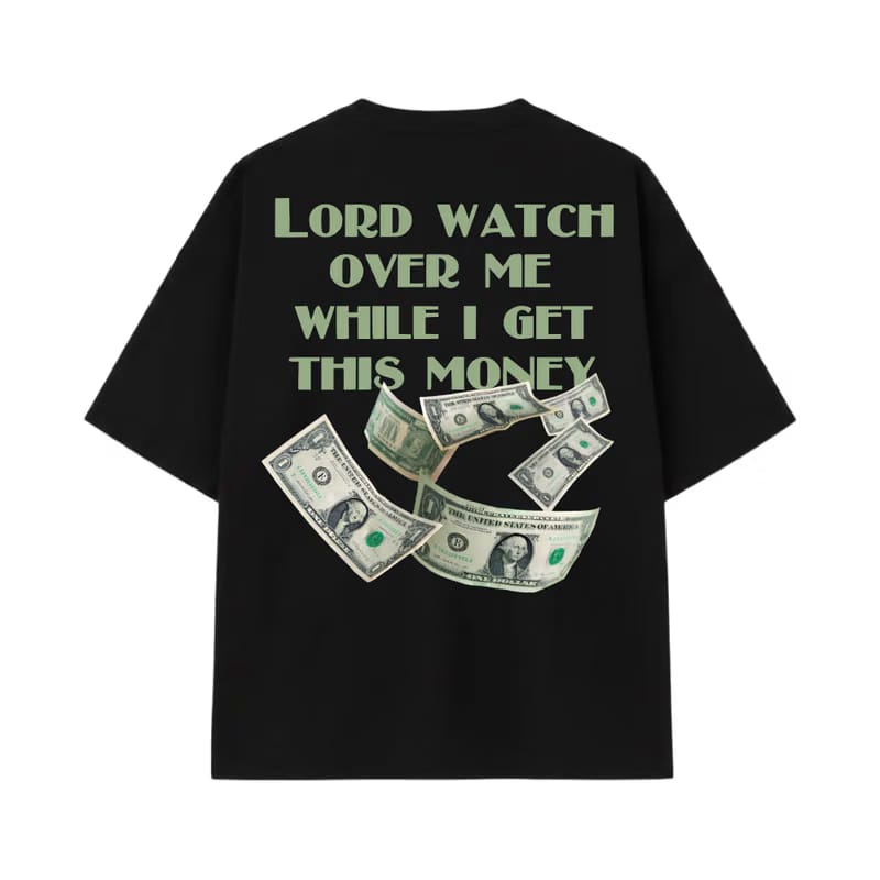 Blacklist Lord Watch Over Me Oversized T-Shirt Black