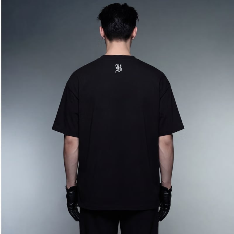 Chrome Black Oversized Sketeton T-Shirt