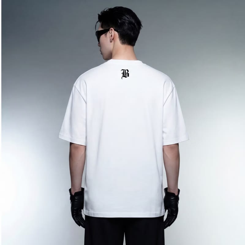 Chrome White Oversized Sketeton T-Shirt