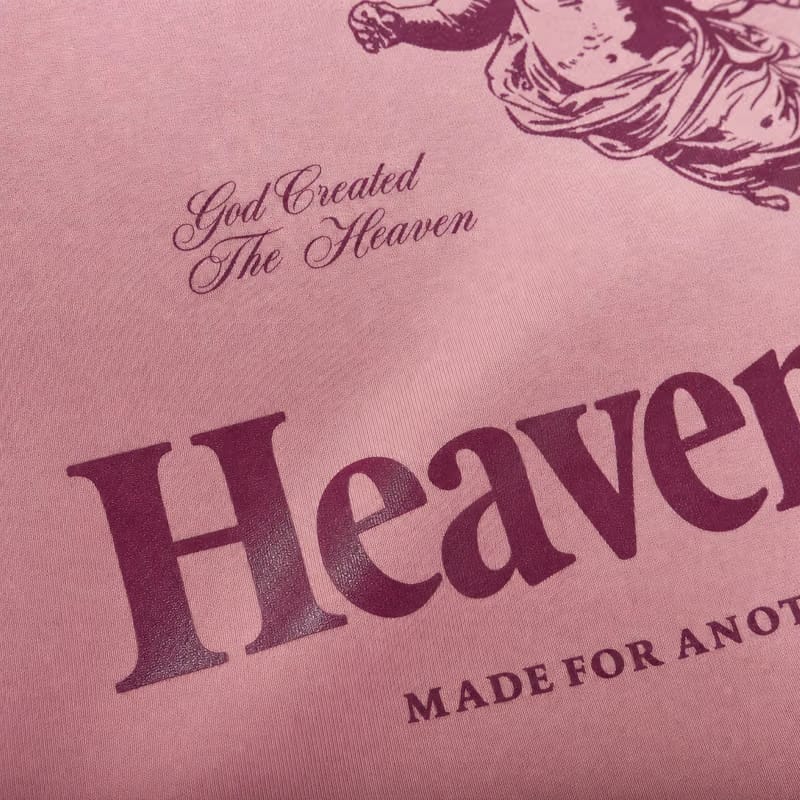 Heaven Made Pink Oversized Quarter Zip T-Shirt