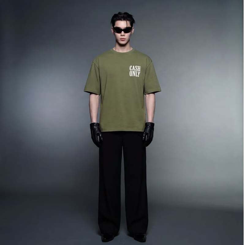 Money on My Mind Olive Oversized T-Shirt