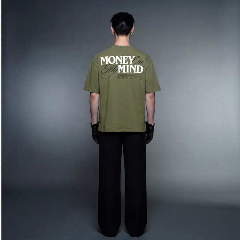 Money on My Mind Olive Oversized T-Shirt