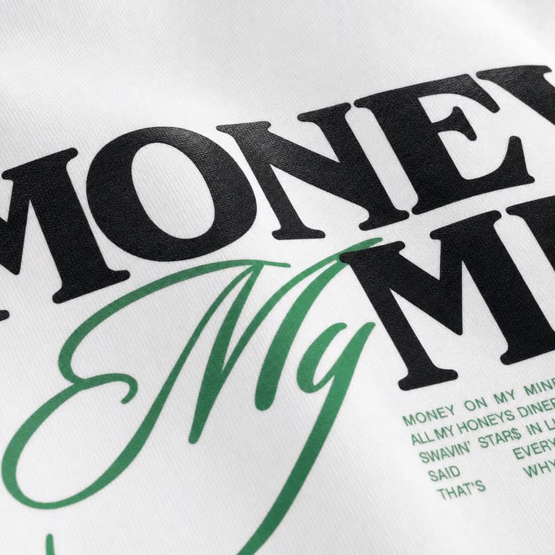 Money on My Mind White Oversized T-Shirt