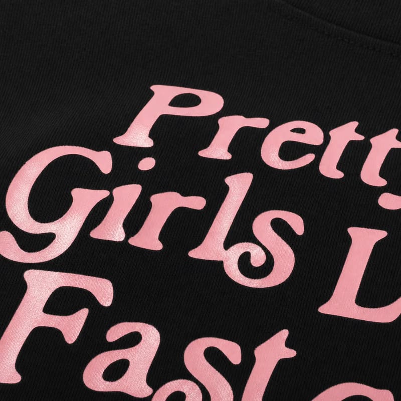 Pretty Girls Love Fast Cars Black Oversized T-Shirt