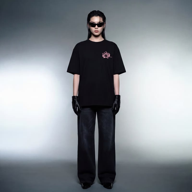 Pretty Girls Love Fast Cars Black Oversized T-Shirt