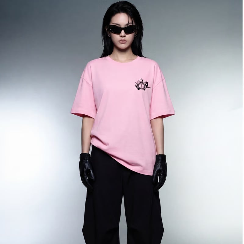 Pretty Girls Love Fast Cars Pink Oversized T-Shirt