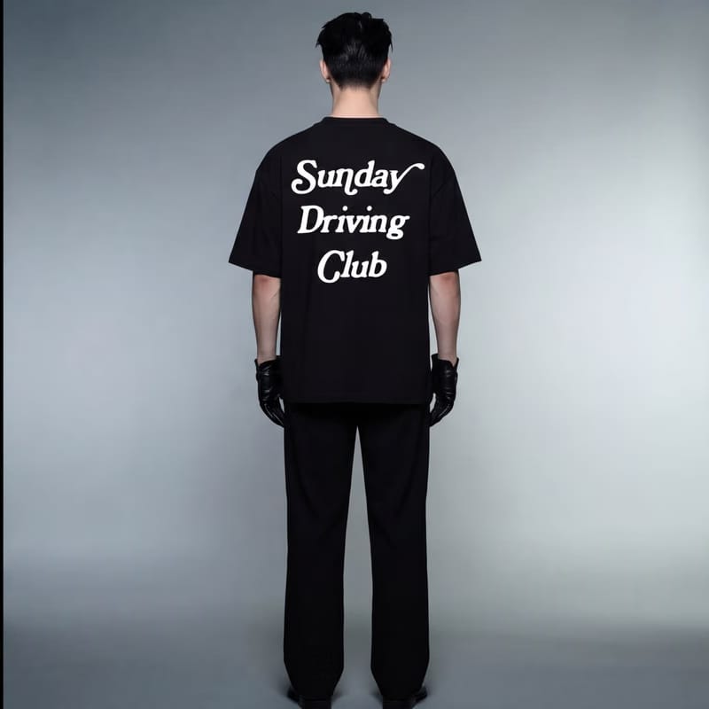 Sunday Driving Club Black Oversized T-Shirt