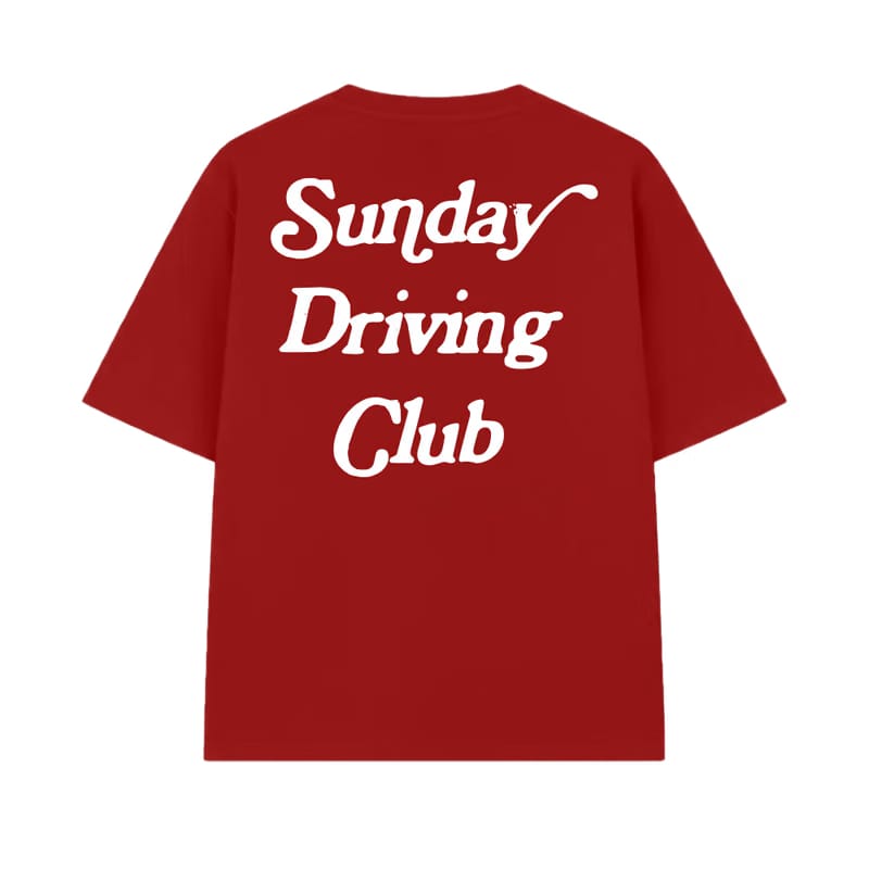 Sunday Driving Club Red Oversized T-Shirt