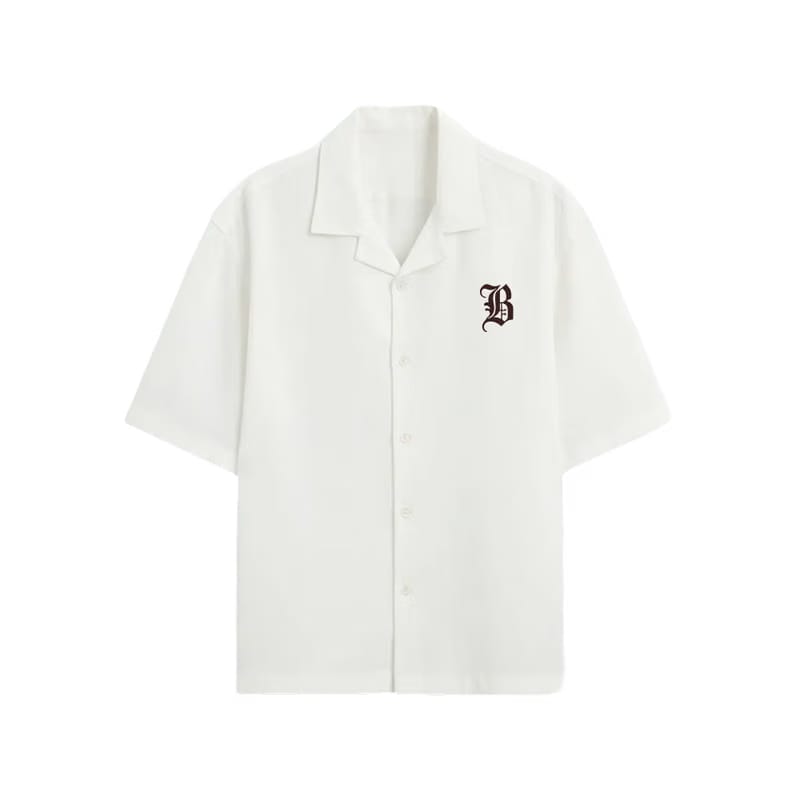 Brown Cross Blacklist White Bowling Shirt