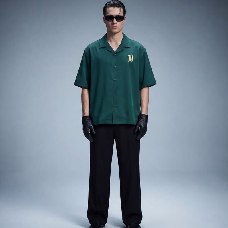 Holy Spirit Blacklist Green Forest Bowling Shirt