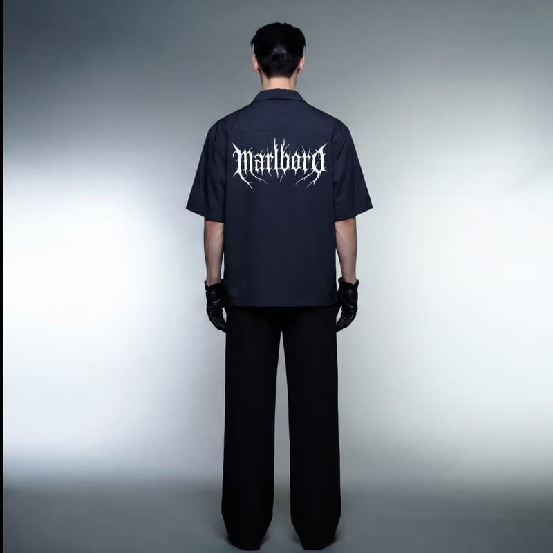 Malboro Blacklist Black Bowling Shirt
