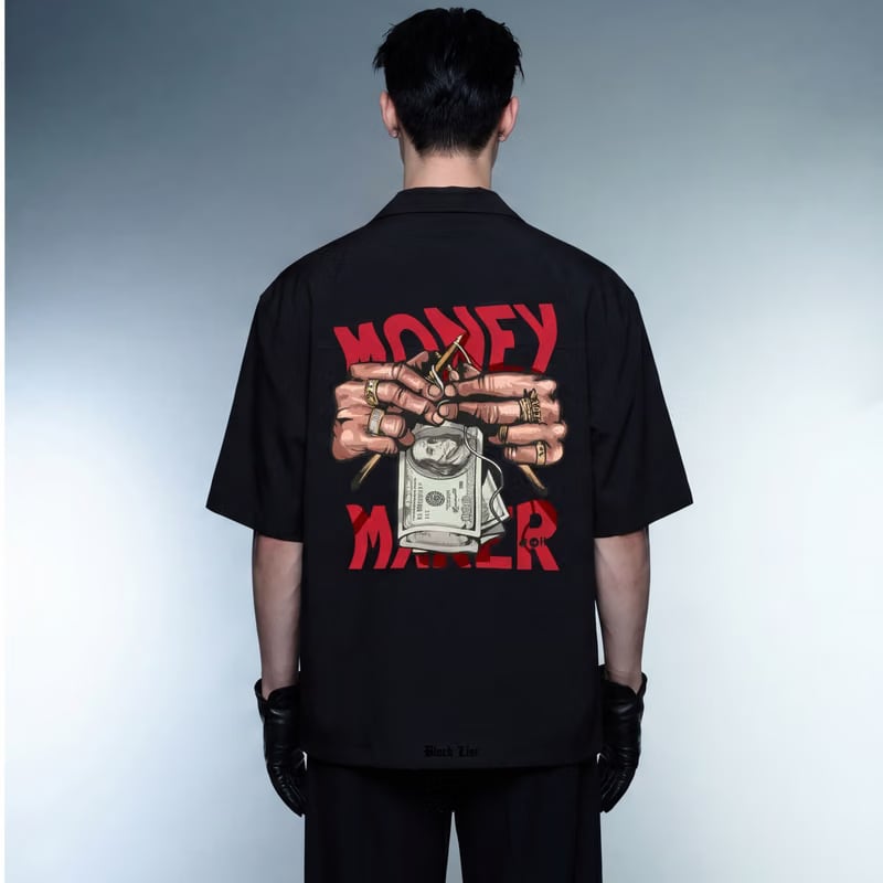 Money Maker Blacklist Black Bowling Shirt