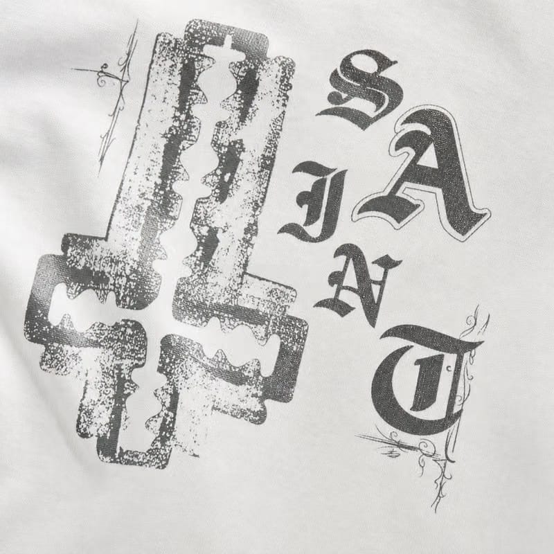 Saint Cross Blacklist White Bowling Shirt