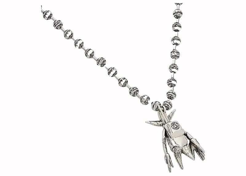 Marc Jacobs x Futura Pointman Necklace Silver-Plated Brass