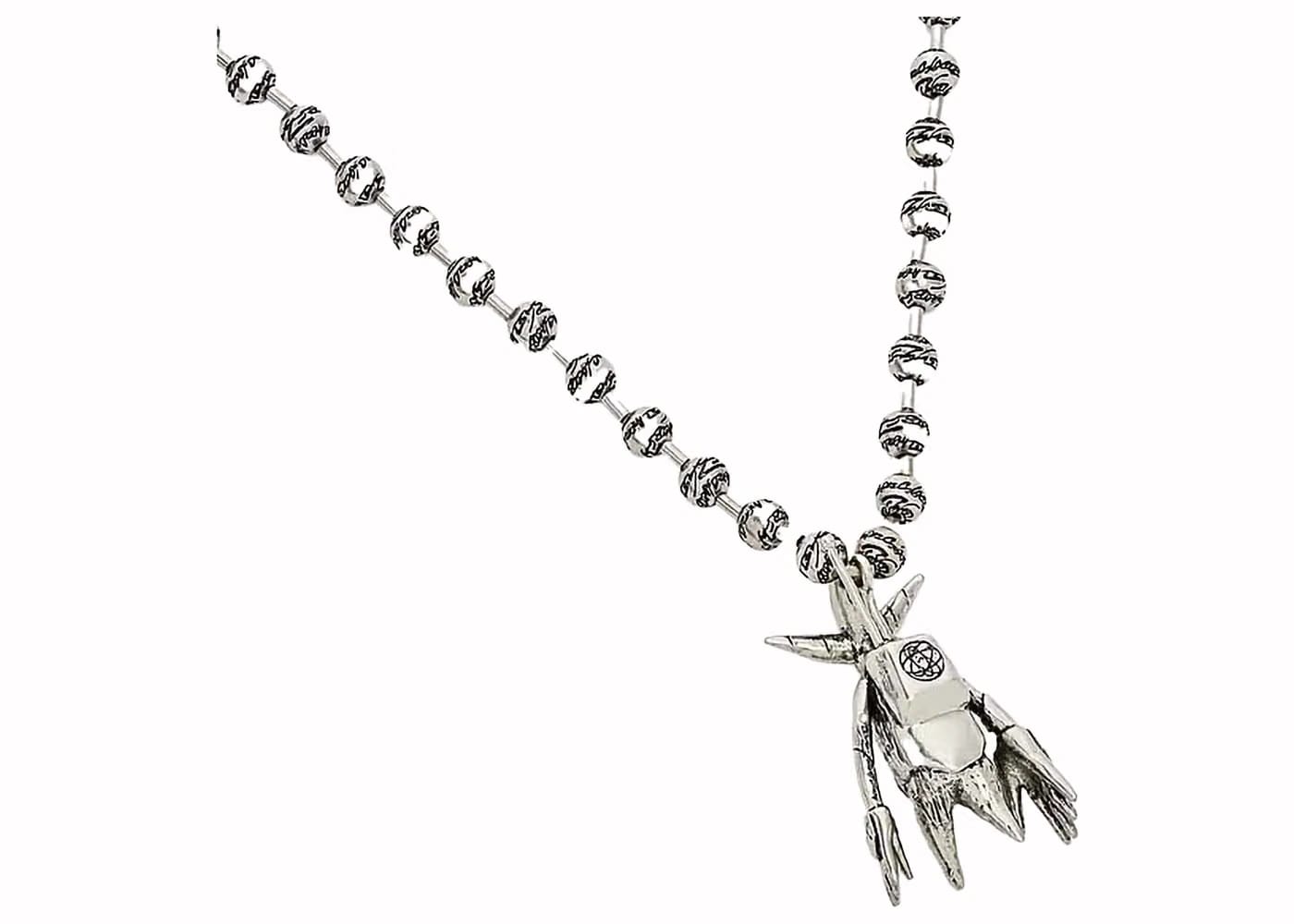 Marc Jacobs x Futura Pointman Necklace Silver-Plated Brass