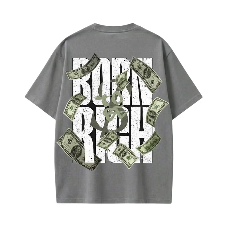 Born To Be Rich Be Autyst Gray T-Shirt